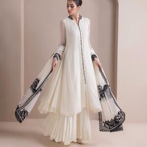 Baroque Pakistani Cream and Black Women's Dress